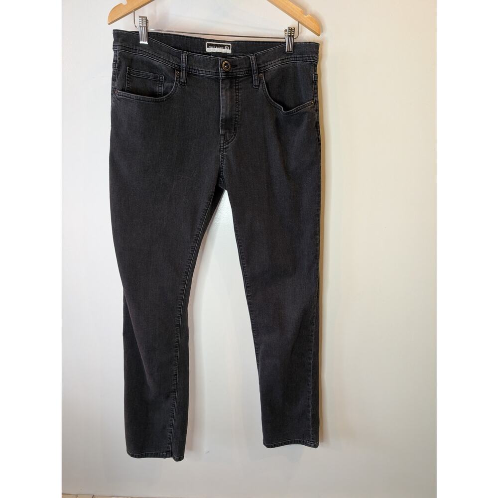 Travis Mathew Men's Faded Black Stretch Denim Slim Straight Jean Size 33 Golf